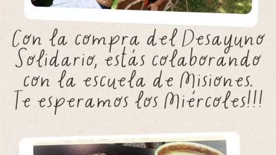 MIÉRCOLES - DESAYUNO SOLIDARIO